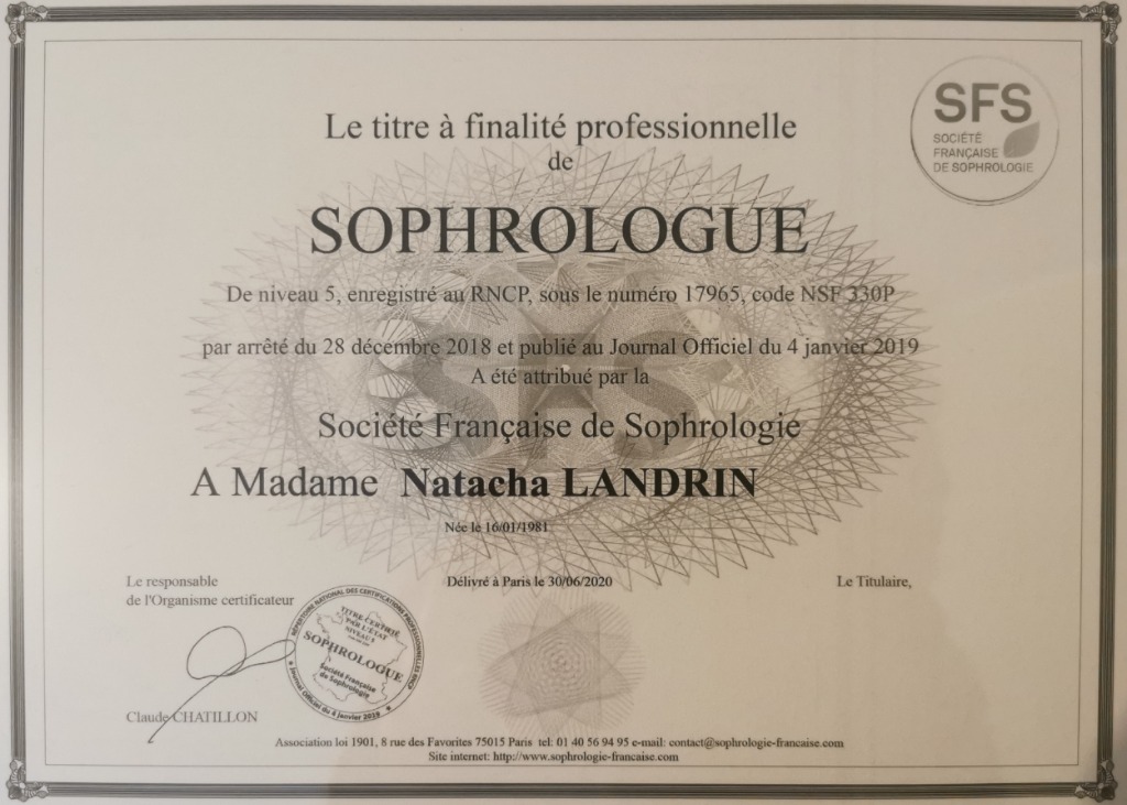 photo diplome Natacha landrin 