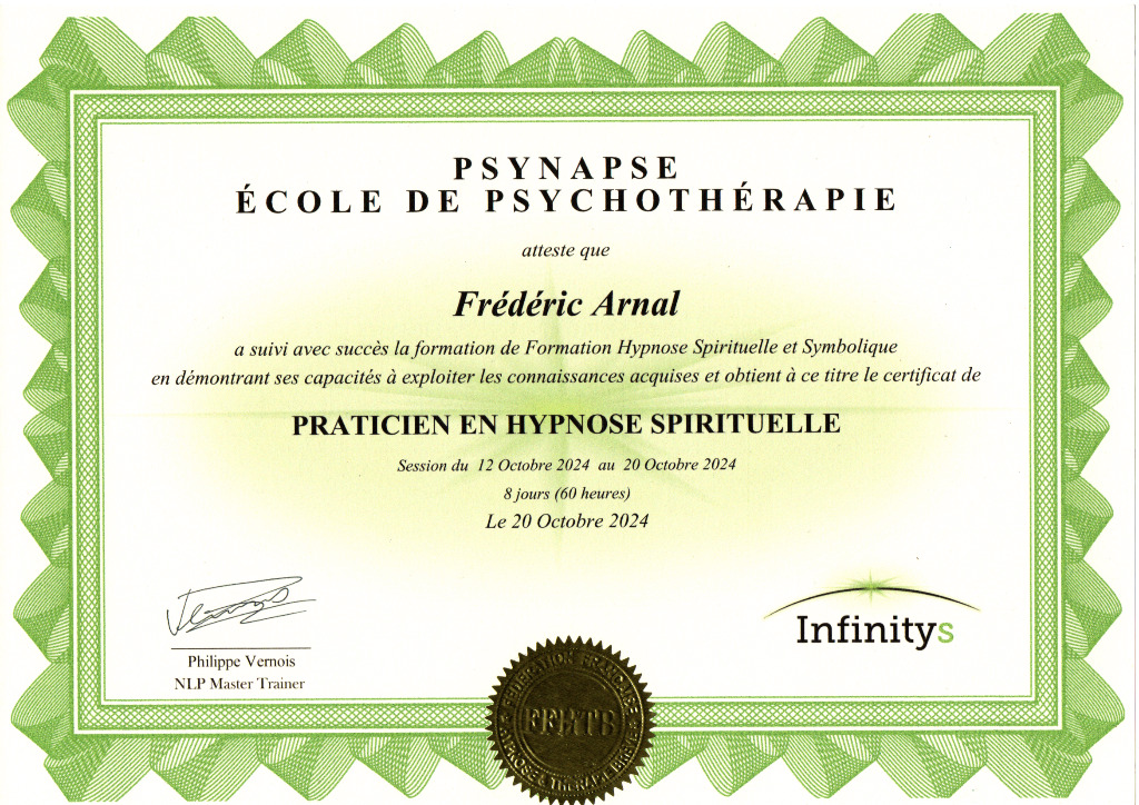 photo diplome Arnal Frédéric Magnétisme