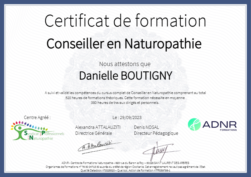 photo diplome Dany Boutigny