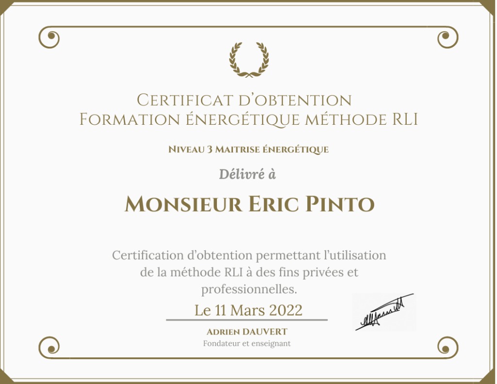 photo diplome Eric Manuel Pinto - Harmony