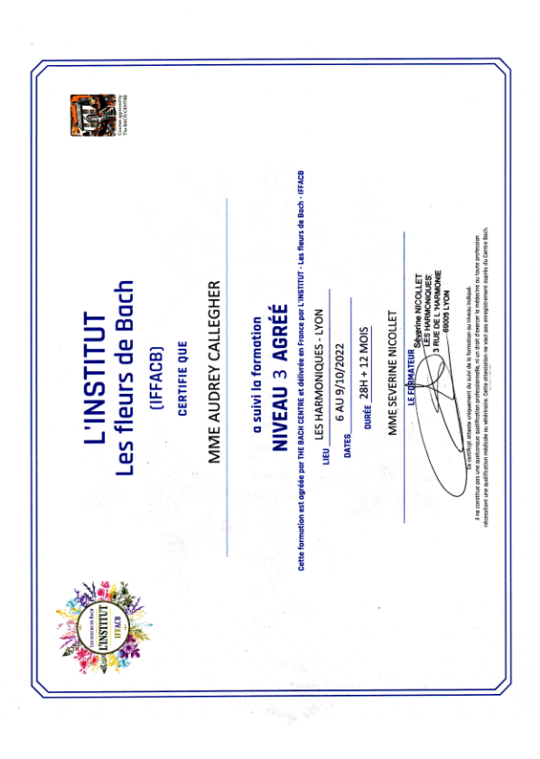 photo diplome Audrey CALLEGHER