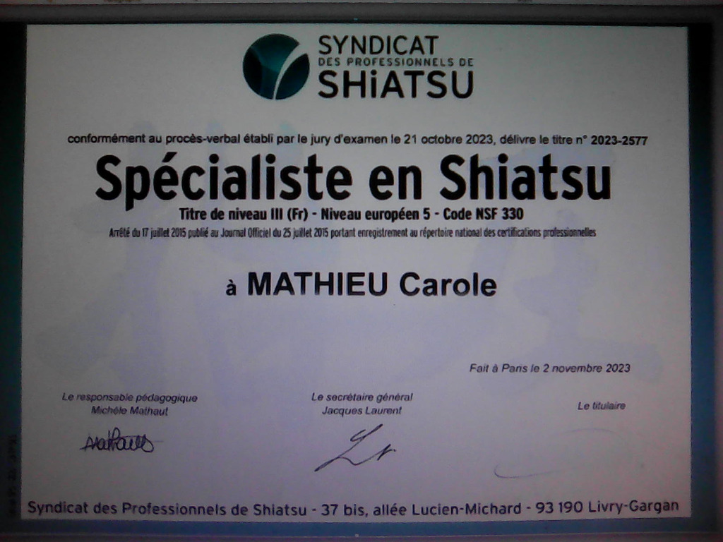 photo portrait Carole MATHIEU - Spécialiste en Shiatsu