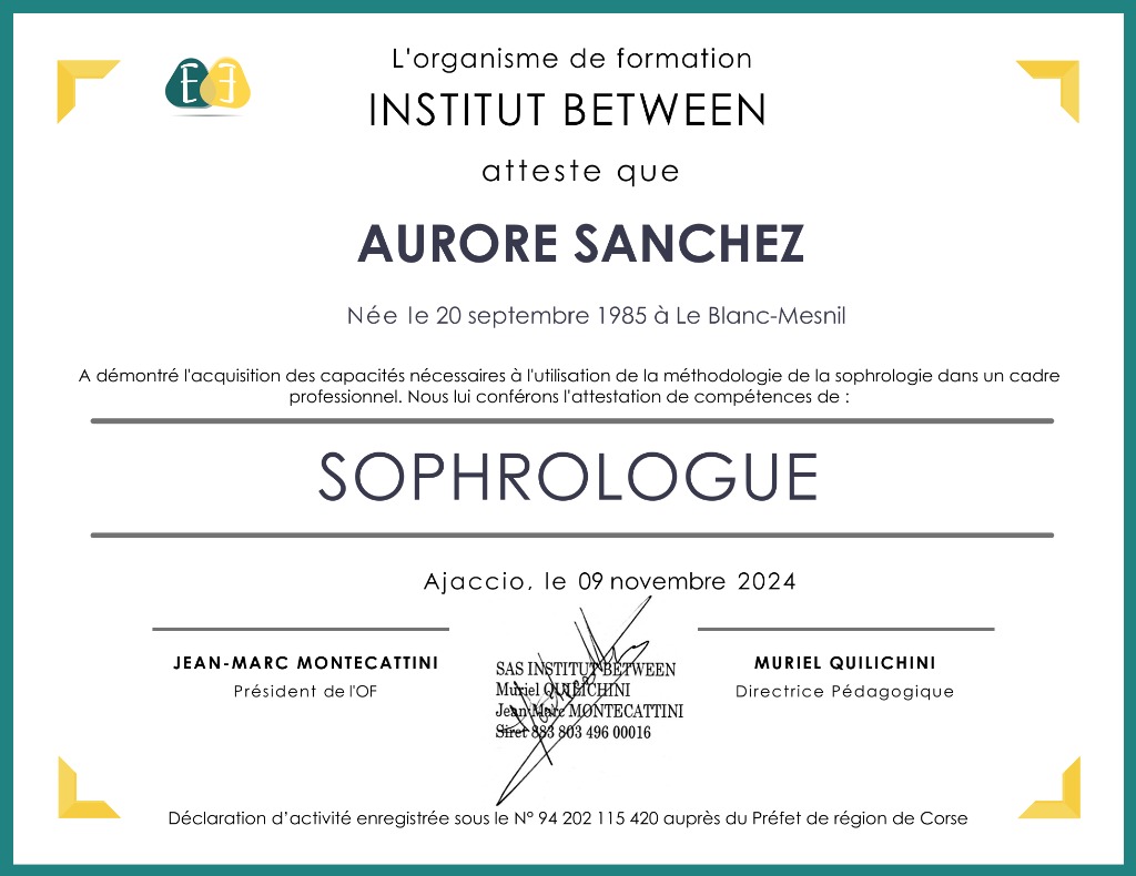 photo diplome So’phro & C