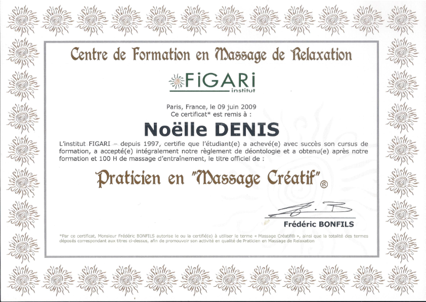 photo diplome Noëlle Denis E.I