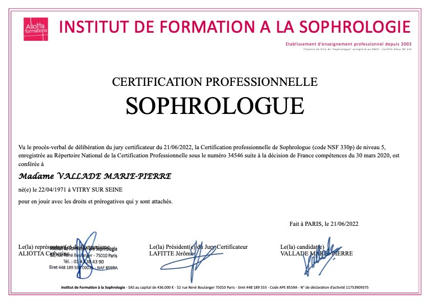 photo activite Marie-Pierre Vallade