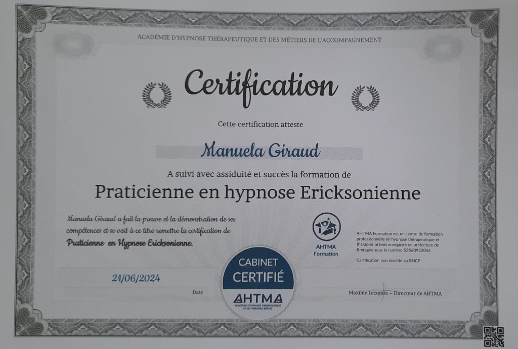 photo diplome Manuela Giraud 