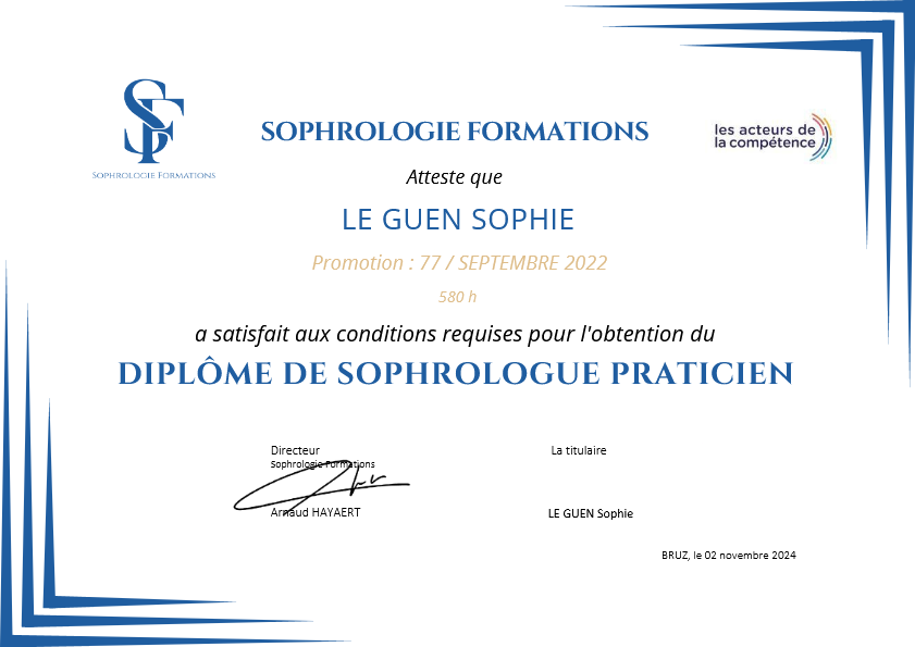 photo diplome Sophie Le Guen