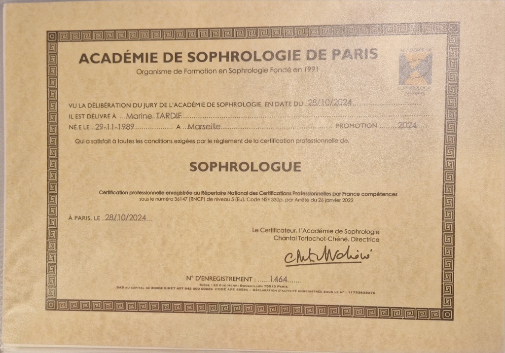 photo diplome Marine Tardif