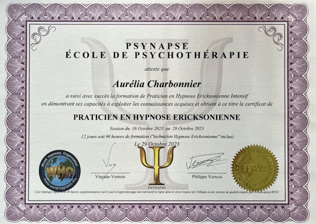 photo diplome Aurélia Charbonnier