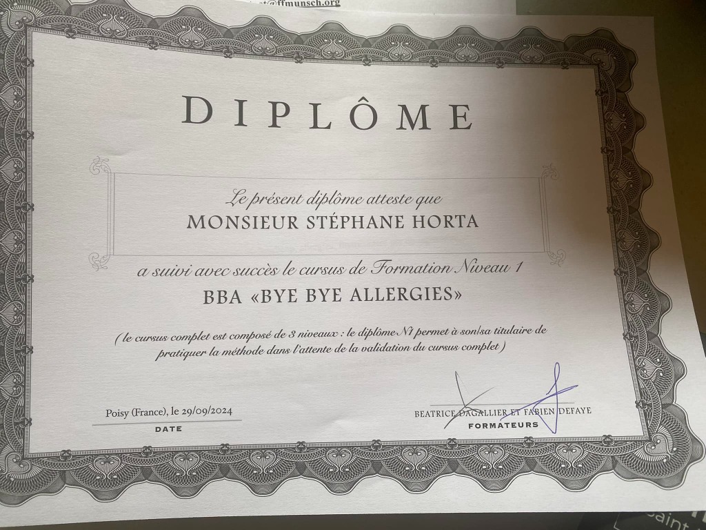 photo diplome Stéphane Horta 