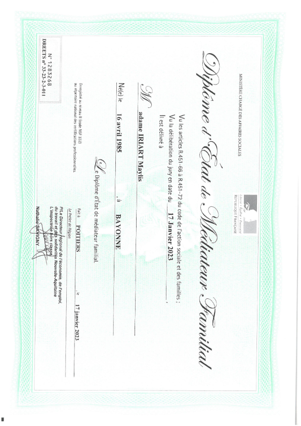 photo diplome Mailys Iriart 