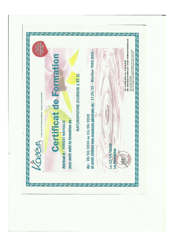 photo diplome Forest Nathalie 