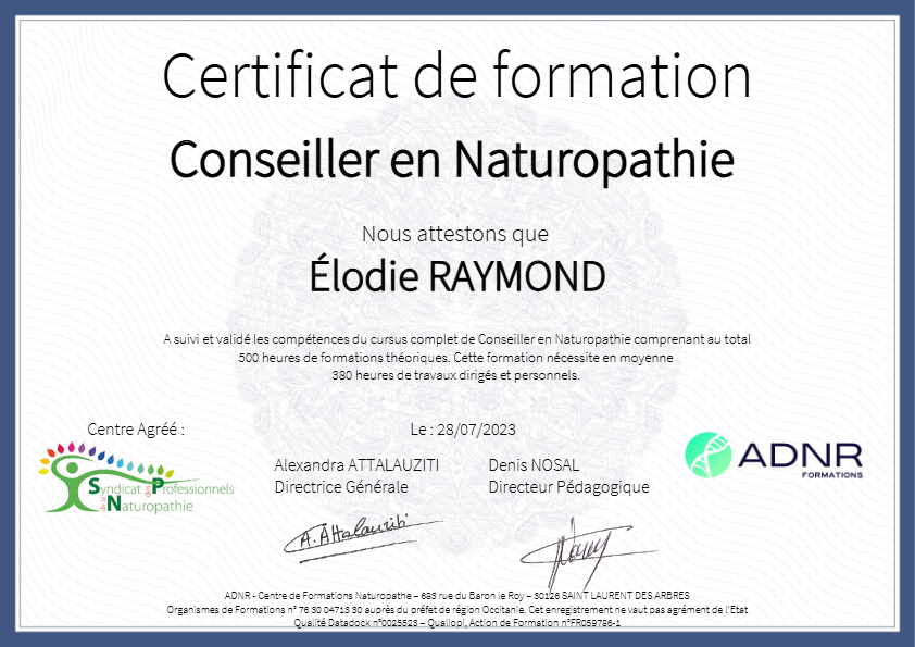 photo diplome Elodie RAYMOND