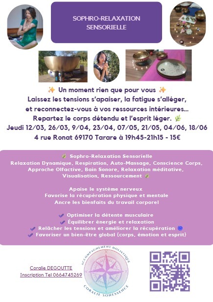 illustration Séances collectives de Sophro Relaxation Sensorielle Tarare 69