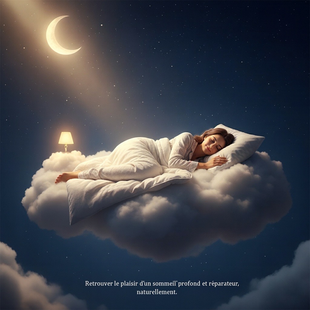 illustration Retrouver le plaisir d’un sommeil profond et réparateur, naturellement.