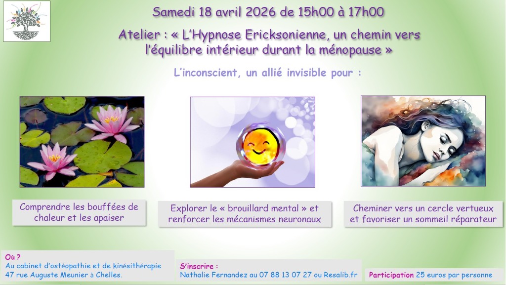 illustration « L’Hypnose Ericksonienne, un chemin vers l’équilibre intérieur durant la ménopause »