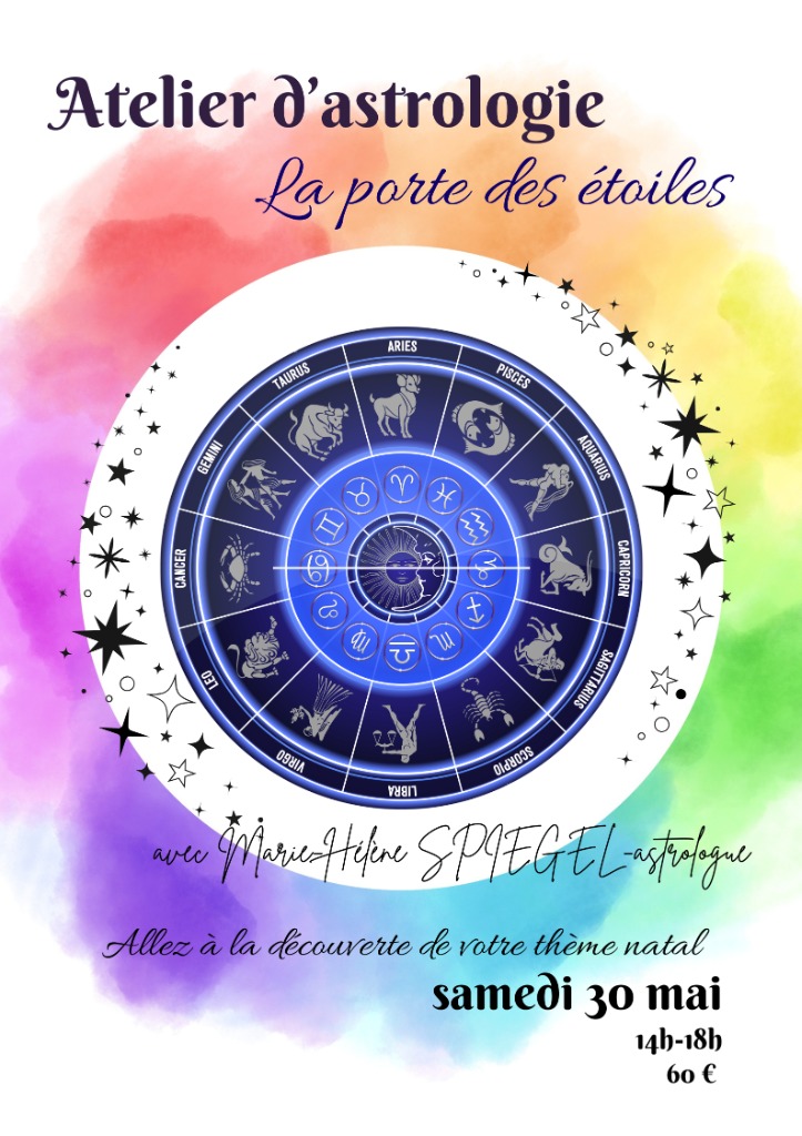 illustration astrologie guidé pour débutant le samedi 30/05: 14h-> 18h à FONTENAY Le comte