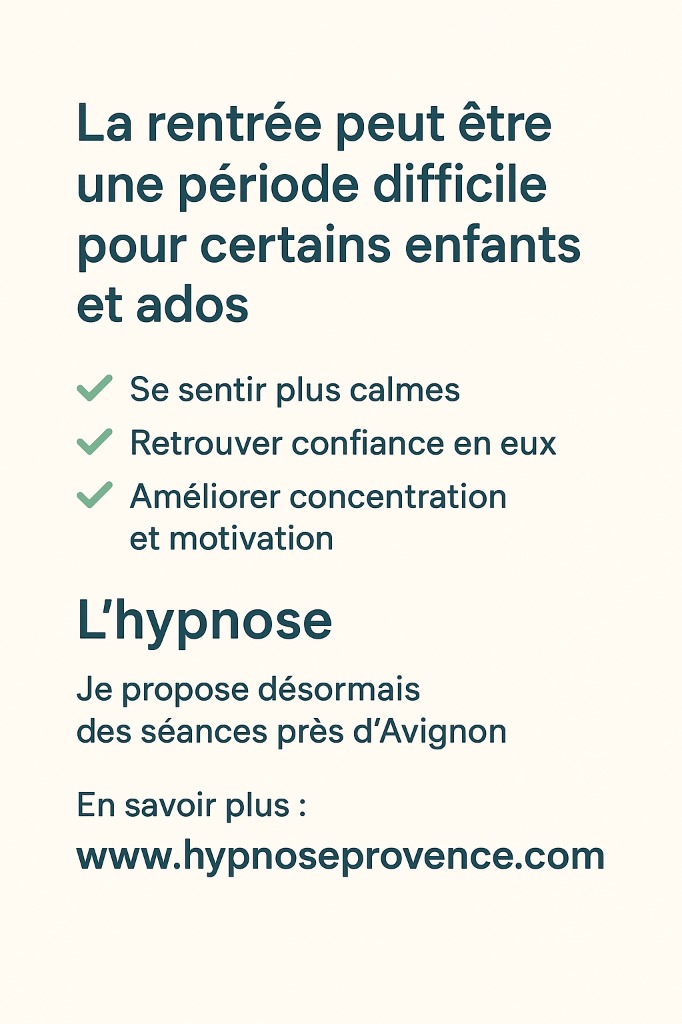 illustration L’hypnose, un allié pour tous les jeunes de 7 à 17 ans
