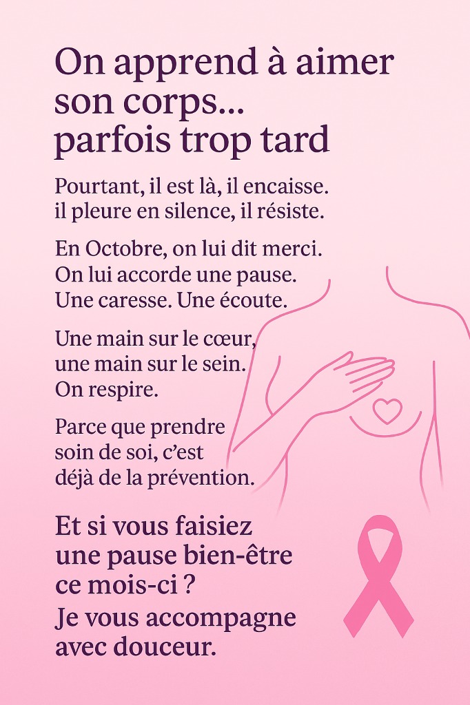 illustration 🌺 Programme "Corps & Douceur" Octobre Rose 💕