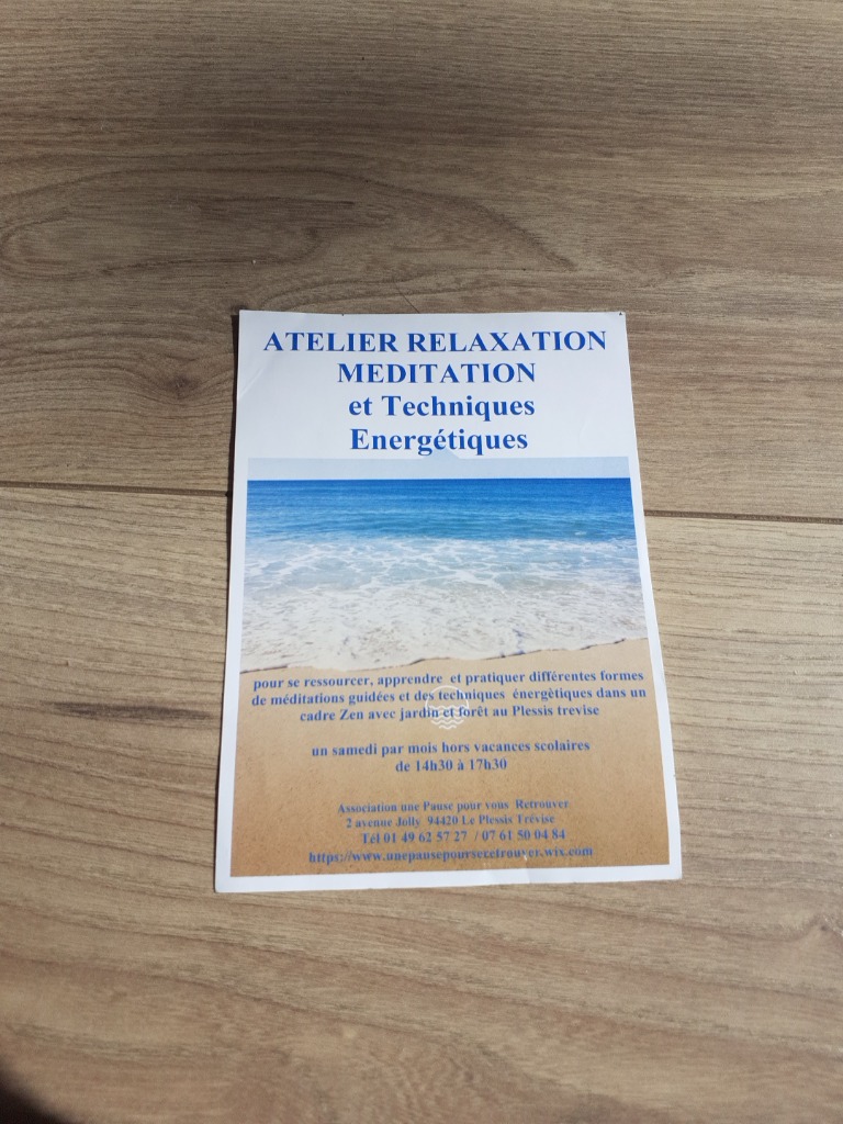 illustration Atelier relaxation meditation et énergie essentielle le 11 avril 2026