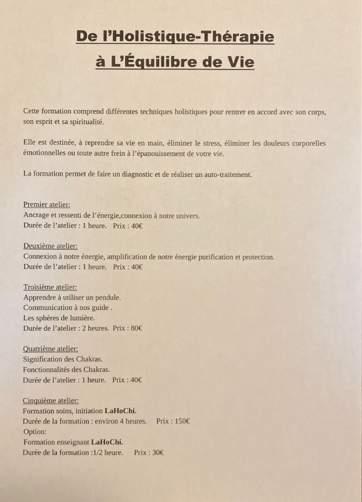 illustration De l'Holistique-Thérapie à l'Equilibre de Vie