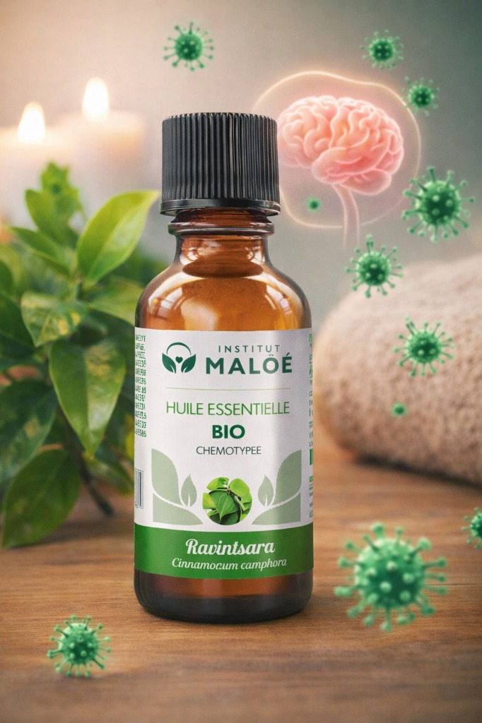 illustration Article  blog sur l'huile essentielle de Ravintsara