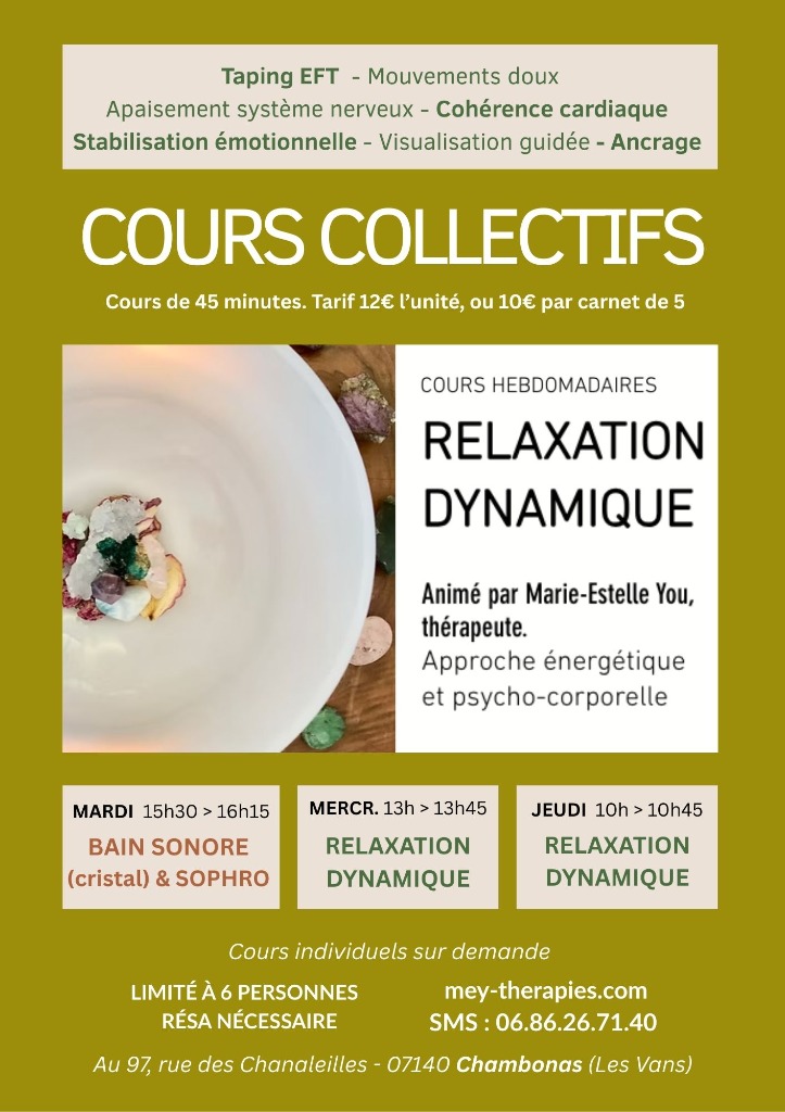 illustration 10 COURS DE RELAXATION DYNAMIQUE & STABILISATION EMOTIONNELLE