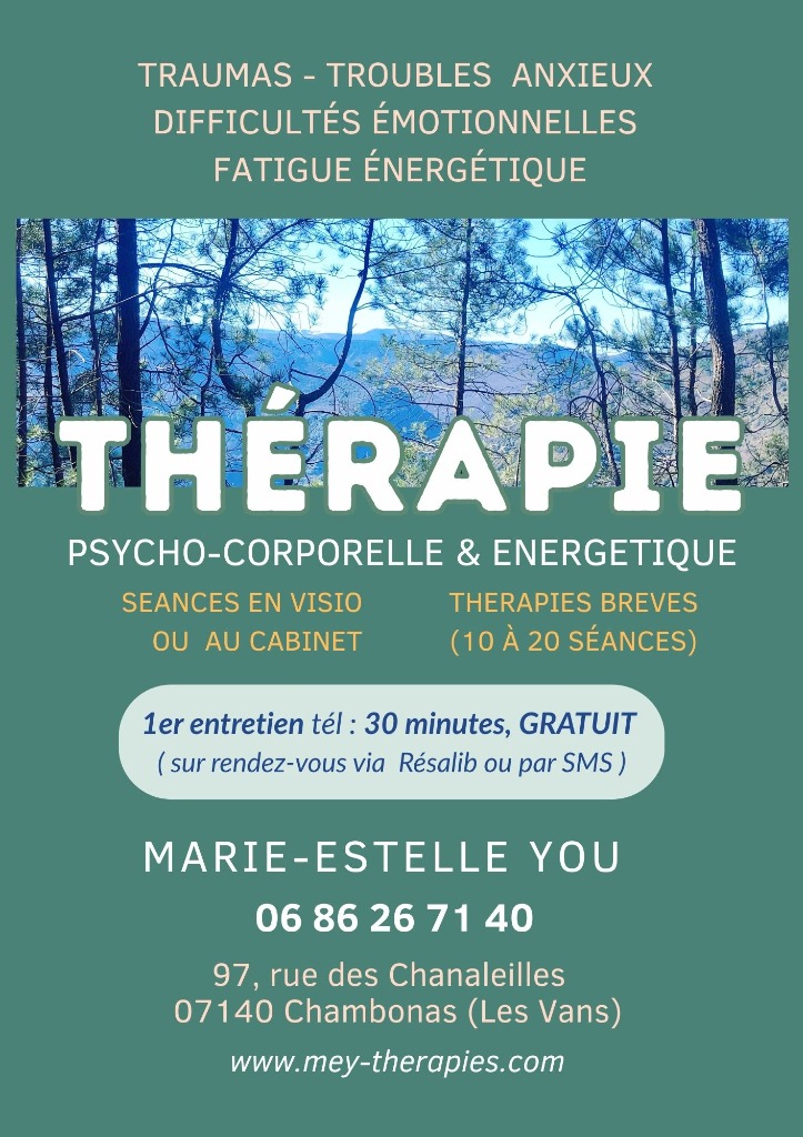 illustration Thérapeute spécialisée dans la gestion des TROUBLES ANXIEUX, duTRAUMATISME, de la STABILISATION ÉMOTIONNELLE