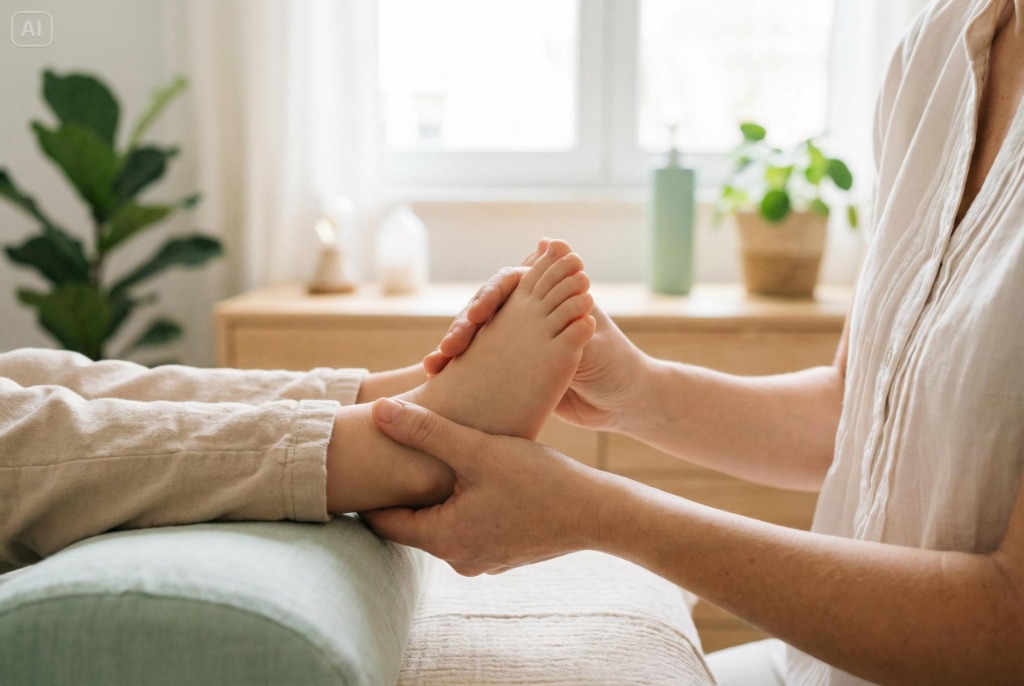 illustration 👣 Réflexologie plantaire – Enfants (-12 ans) 👣