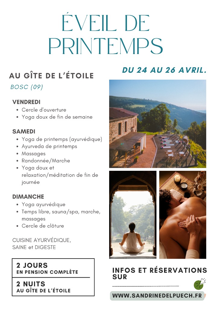 illustration Éveil de Printemps - YOGA - AYURVEDA - SPA - MASSAGES