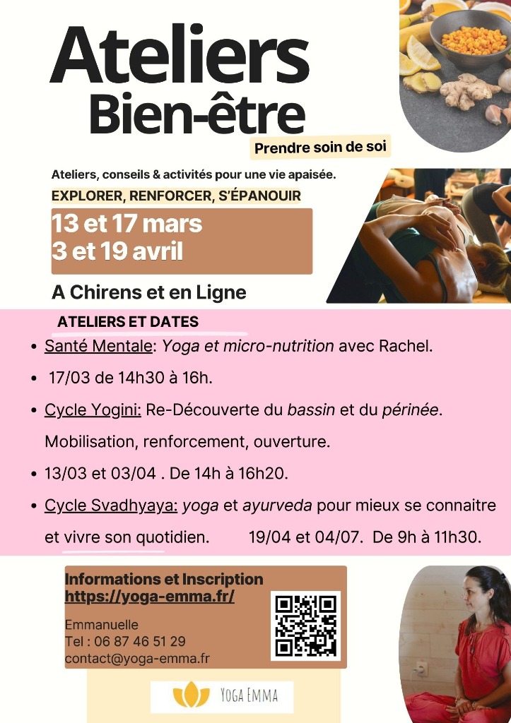 illustration Cycles Yoga & Bien-Être – Printemps 2026