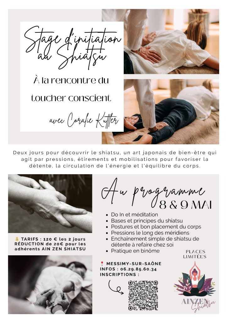 illustration Stage d'initiation au shiatsu - A la rencontre du toucher conscient