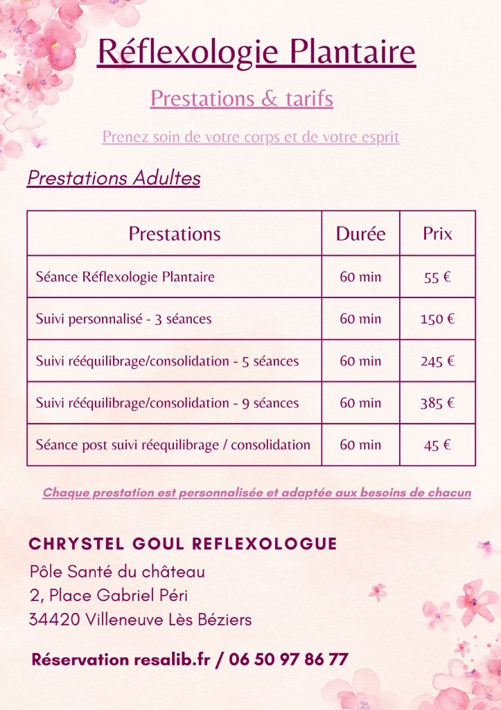 illustration Réflexologie: Prestations Adultes