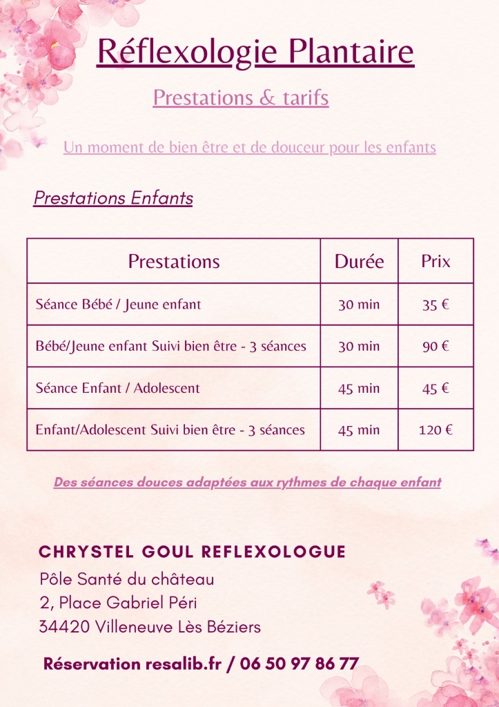 illustration Réflexologie: Prestations Enfants