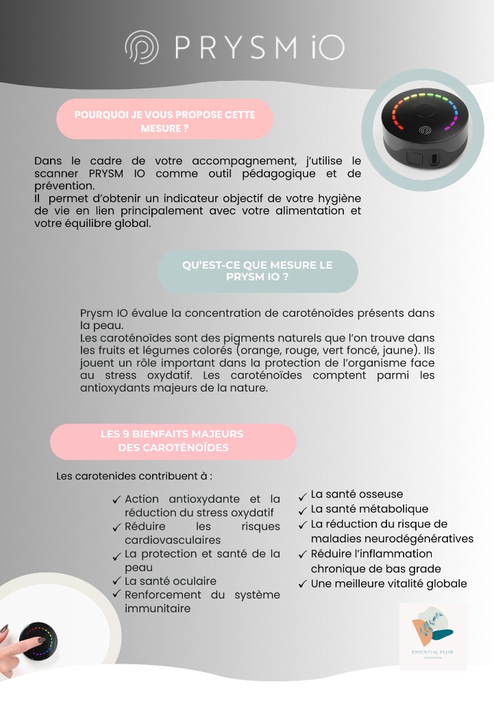 illustration Prysm IO permet de mesurer votre taux de caroténoides