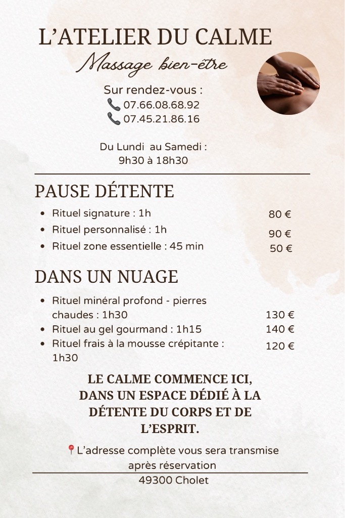 illustration Rituels de massage – L’Atelier du Calme