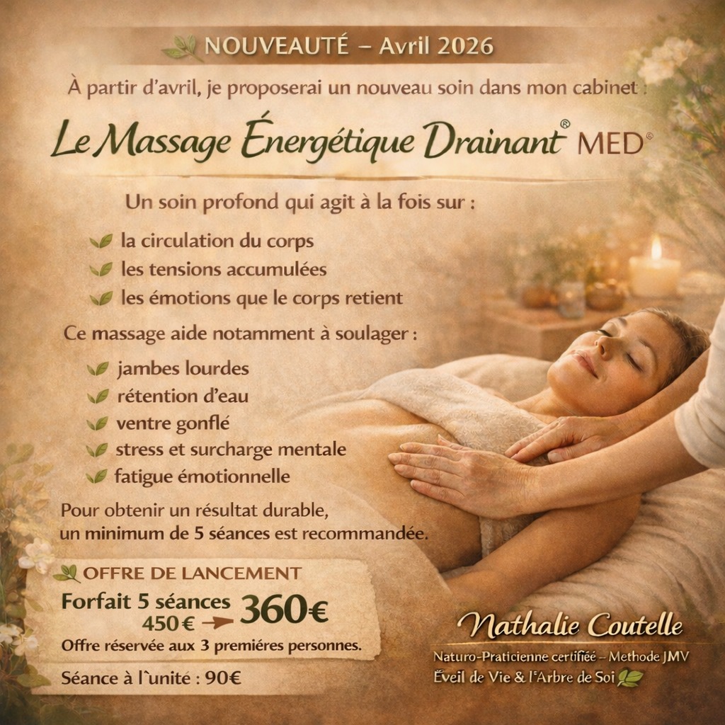 illustration Le Massage Énergétique Drainant®  MED®  à compter d'Avril 2026 - DOUVRIN