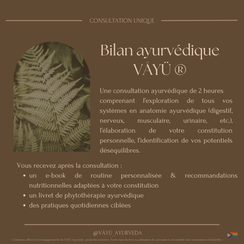 illustration Bilan ayurvédique VÅYÜ Ayurveda®