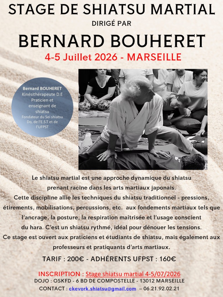illustration Stage de shiatsu à Marseille dirigé par Bernard Bouheret