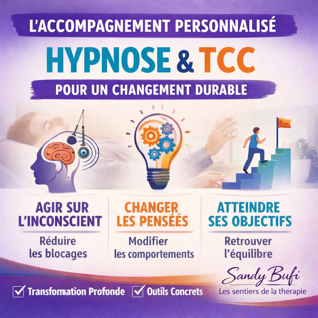 illustration Accompagnement personnalisé grâce à la TCC et l'Hypnose thérapeutique