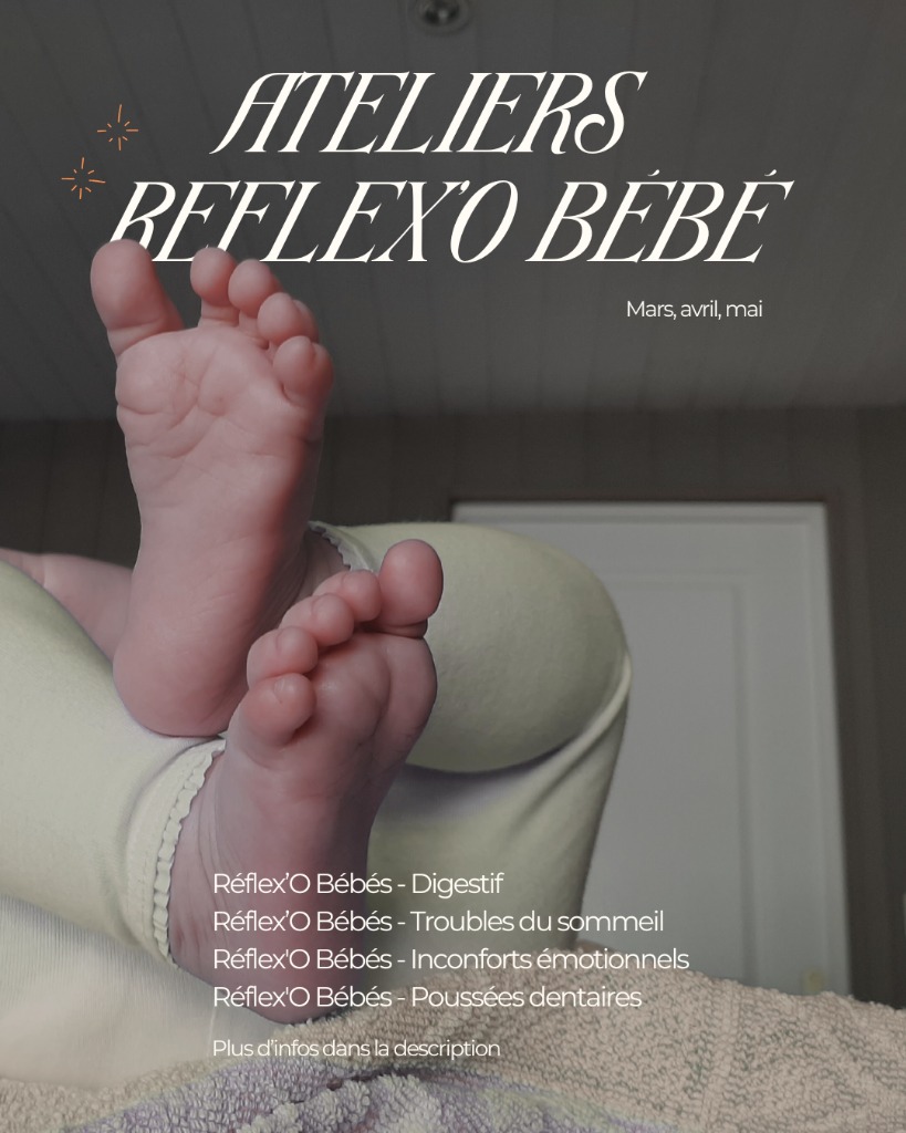 illustration Réflexologie bébés - Ateliers coliques - sommeil - émotionnel - poussées dentaire.