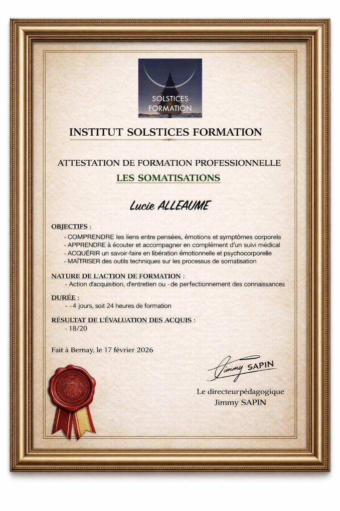 illustration Obtention du certificat Les somatisations