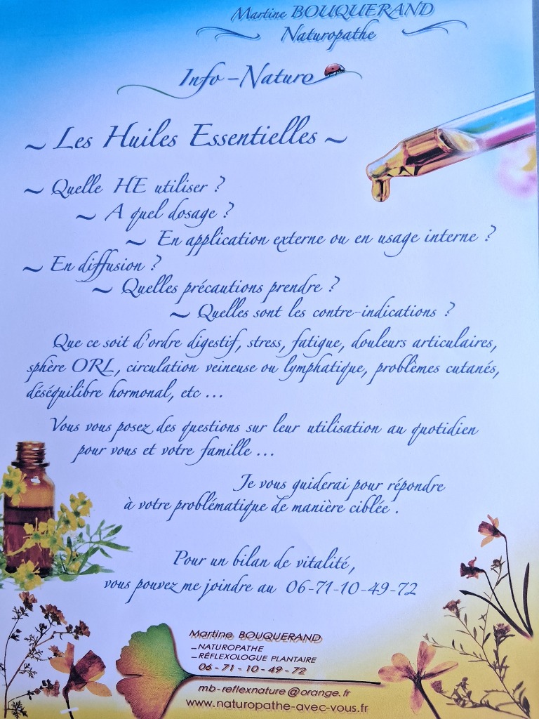 illustration Information sur les huiles essentielles en Naturopathie