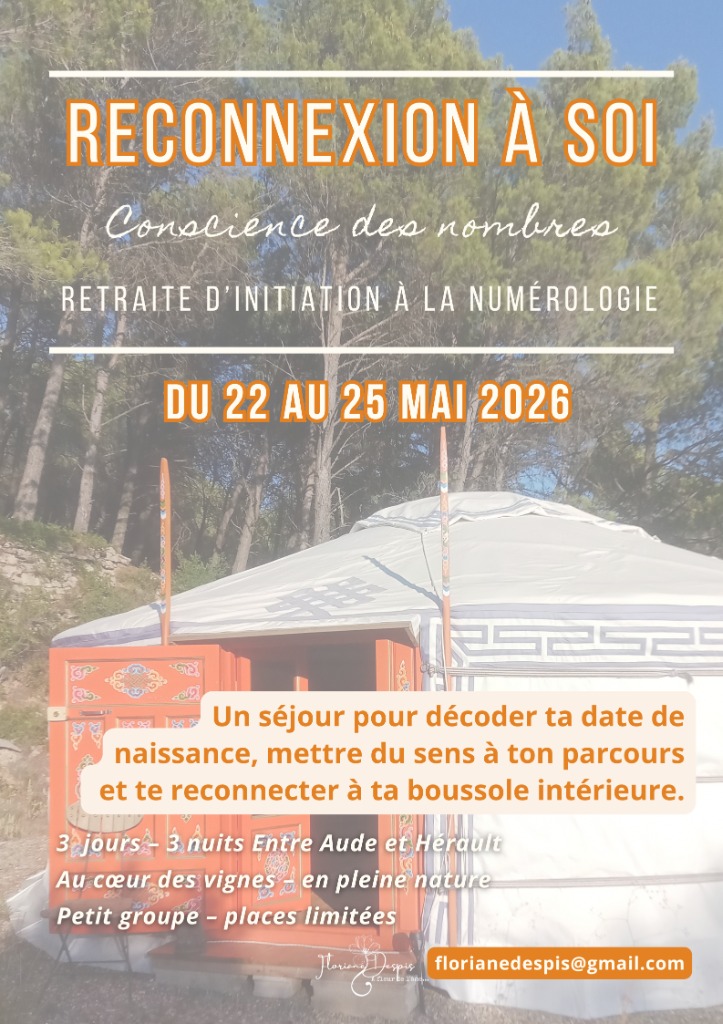 illustration Séjour d'initiation à la NUMEROLOGIE: Reconnexion à Soi par les nombres du 22 au 25 mai 2026