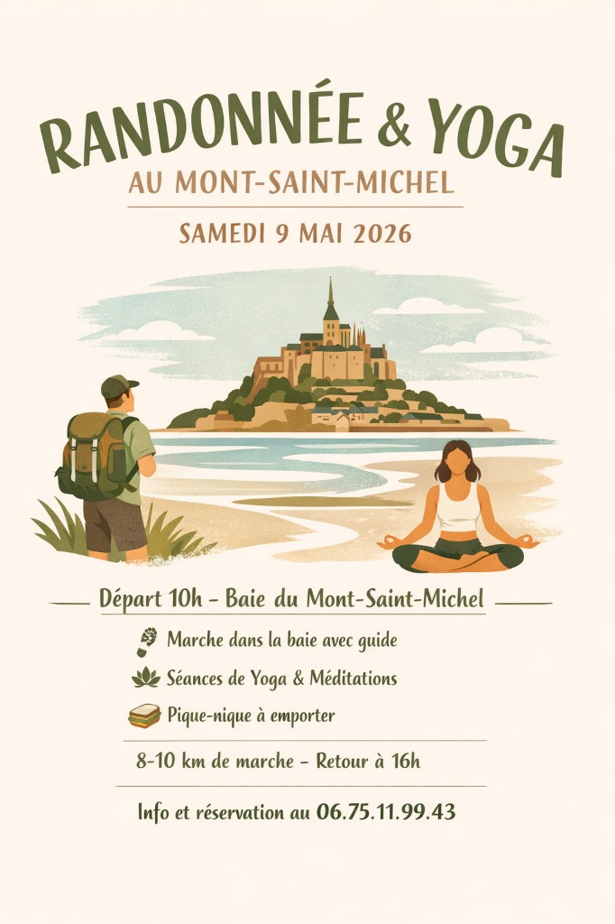 illustration Randonné & Yoga au Mt St Michel