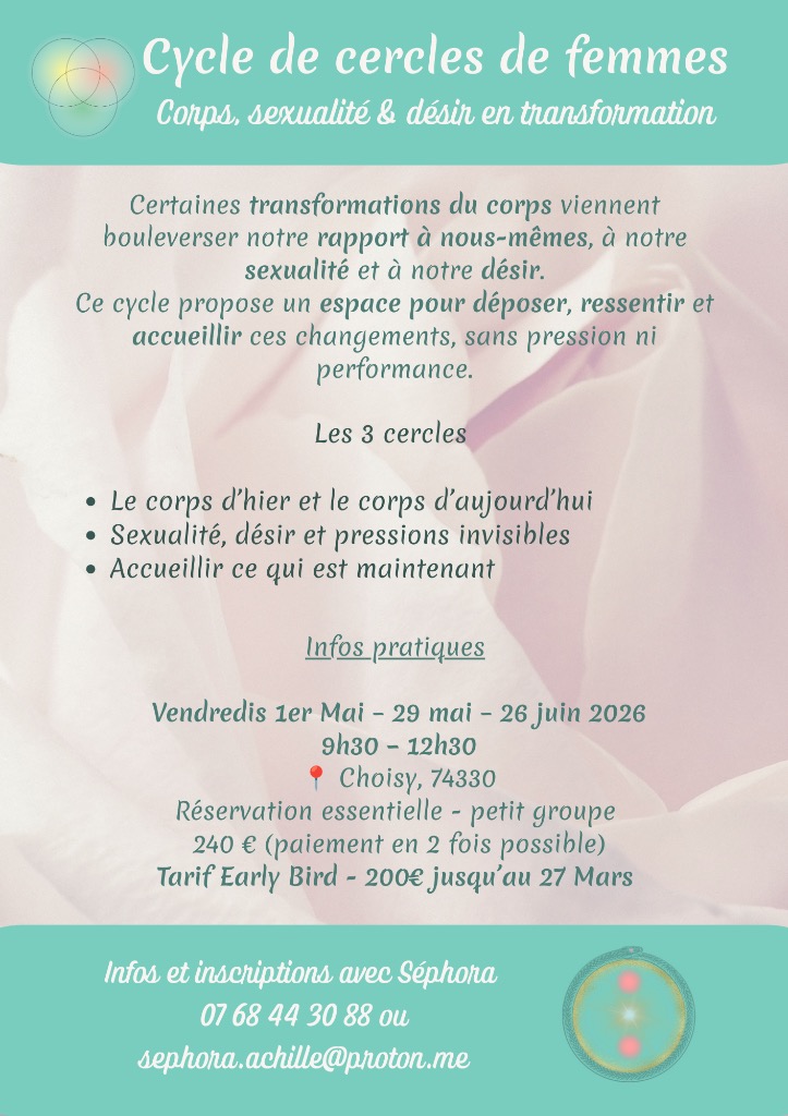 illustration Cercle de Femmes 🌸 Cycle en 3 temps