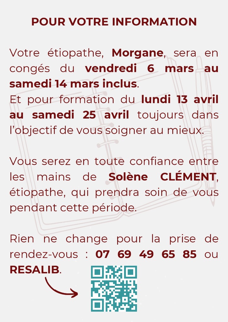 illustration Vacances & formation de Morgane