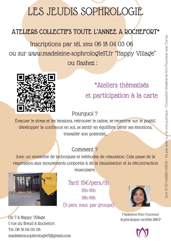 illustration Les Jeudis Sophrologie à Happy Village Rochefort