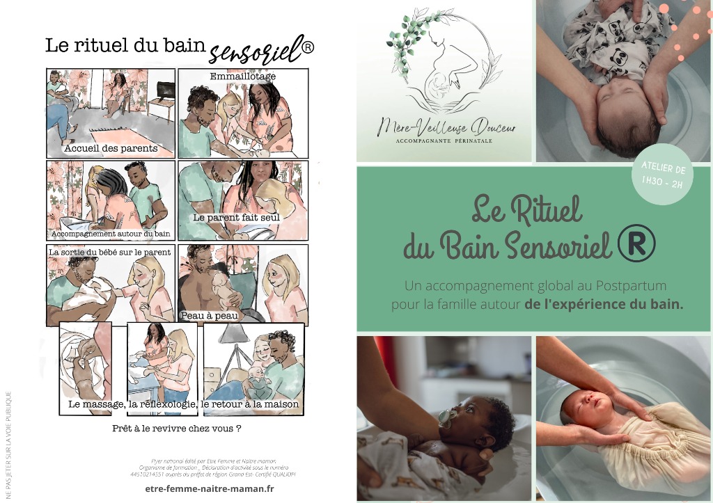 illustration Un bain pour apaiser la naissance