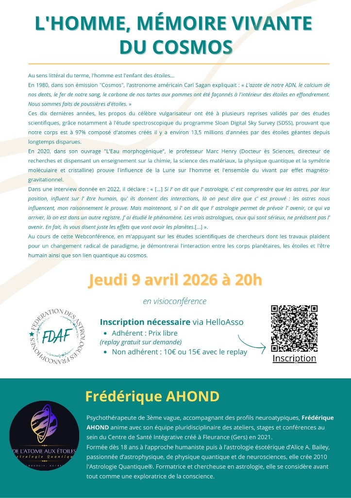 illustration L'homme, mémoire vivante du cosmos